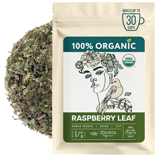 Red Raspberry Leaf Tea Organic – Loose Rasberry Leaves - Organic Raspberry Leaf Tea for Frist, Second, Third Semester Pregnancy, Women Cycle, Reproductive Health – 2 Ounces