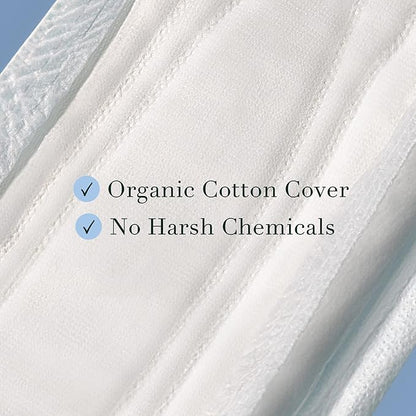 Rael Incontinence Pads for Women, Organic 4-Layer Core 40 Count)