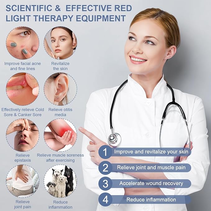 Red Light Cold Sore Red Light Muscle，2-in-1 Multifunctional