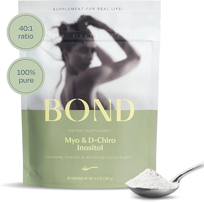 BOND Inositol Powder: Pure Myo-inositol & B8 Myo 90 Servings, 40:1 Ratio