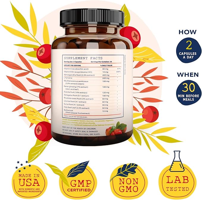 Adrenal Support & Cortisol Manager – 60 Non