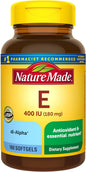 Nature Made Vitamin E 180 mg (400 IU) 180 Softgels, 180 Day