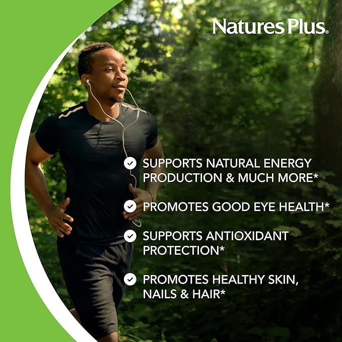 Natures Plus Vitamin B2 (Riboflavin) 250 mg, 60 Vegetarian 60 Servings