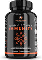 THE ENCLARE NUTRITION 10 in 1 Immune Support Booster Supplement with Echinacea, Vitamin C and Zinc, Turmeric, Ginger, B6, Elderberry for Adults Immunity Defense Vitamins, Made in USA Veg Cap 60 Ct (1)