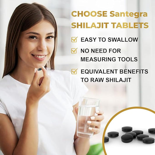 30,000 MG Shilajit Tablets, 100% Shilajit 240 Counts 85+ Trace