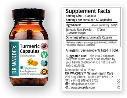 Turmeric Capsules (Curcuma Longa, 60 Veg
