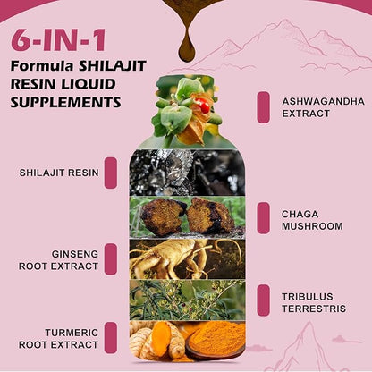 Shilajit Resin Liquid Drops 85+ Trace 2 FL
