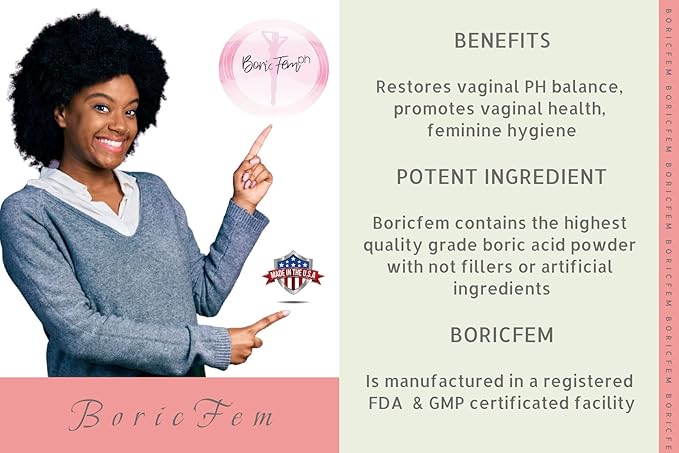 N'More Boric Acid Vaginal Suppositories- 100% Pure 30 Servings 1)