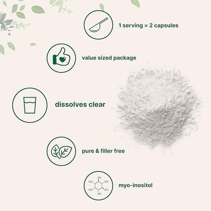 Pure Inositol Powder, Myo-Inositol B8 Powder, 1KG (2.2 (2.2 Pounds),