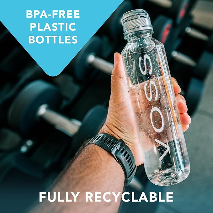 VOSS Premium Still Bottled Water - Pure, Crisp & Refreshing - BPA Free PET Plastic Water Bottles with Sports Cap for Easy, Spill-Free Drinking - Ideal for Gym, Running, Hiking - 500ml, Pack of 24