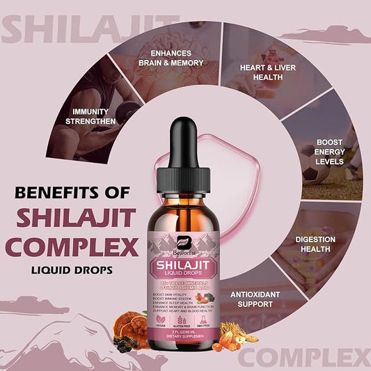 Shilajit Resin Liquid Drops 85+ Trace
