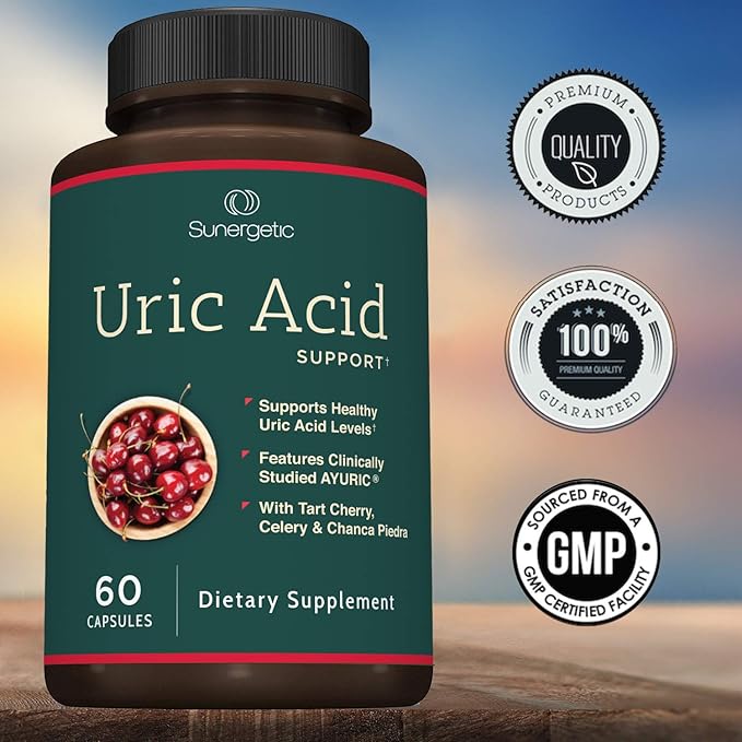 Sunergetic Premium Uric Acid Support Supplement 60 Veggie