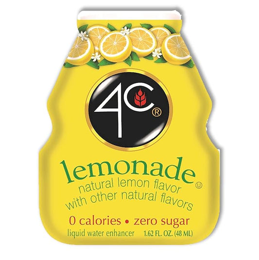 4C Sugar Free A Liquid Water Enhancer 12 Pack, Premium Natural Flavors, 0 Calories (Lemonade, 1.62 Ounce (Pack of 12))