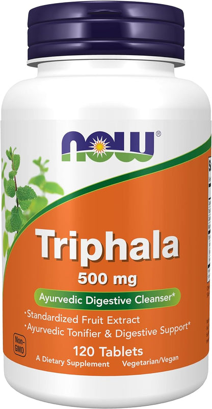 NOW Supplements, Triphala 500 mg, Combination 120 Tablets
