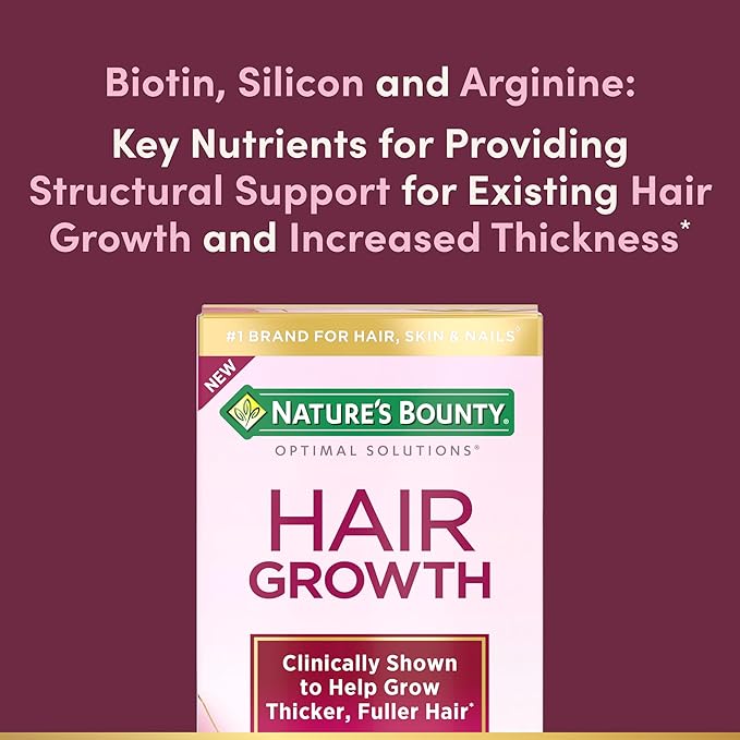 Nature's Bounty Hair Growth Supplement, 1 30 Capsules
