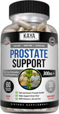Kaya Naturals Prostate Support | Saw Palmetto, Potent DHT Blocker for Hair Growth, Promote Sleep, Beta Blocker to Reduce Frequent Urination, Support Bladder Emptying & Stamina Supplement (60 Capsules)