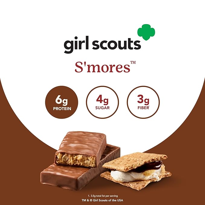 think! Minis Protein Snack Bar, Gluten Free, Girl Scouts S'mores, 15 Count