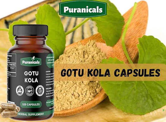 Gotu Kola Premium 320 Capsules Non 600 mg 100% Pure
