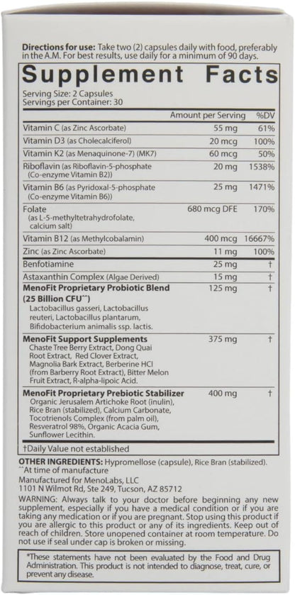 MENOLABS MenoFit - Menopause Supplements 60 Herbal