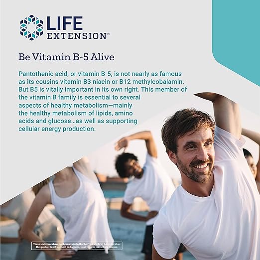 Life Extension Pantothenic Acid 500 mg 100 Capsules