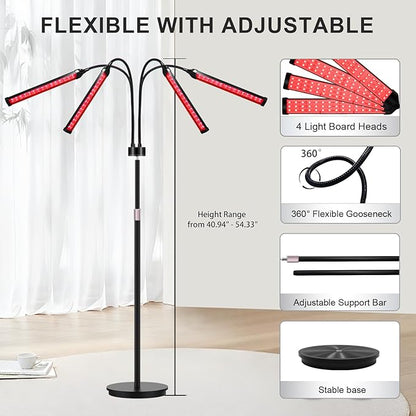 Red Light Therapy for Body, 180LEDs 660nm &850nm &850nm &940nm &940nm Infrared