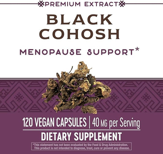 Nature's Way Premium Black Cohosh, Menopause 40 mg 120 Vegan