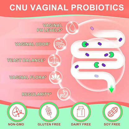 Women's Vaginal Probiotics - pH Balance & Prebiotics with Lactobacillus Blend - Promote Healthy Vaginal Flora & Vaginal Odor,60 Count (1)