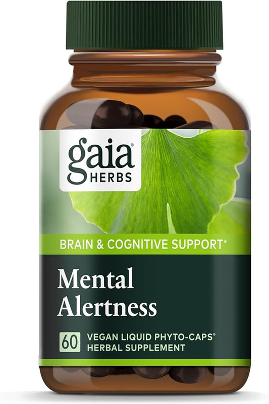 Gaia Herbs Mental Alertness 60 Vegan (15-Day Supply)