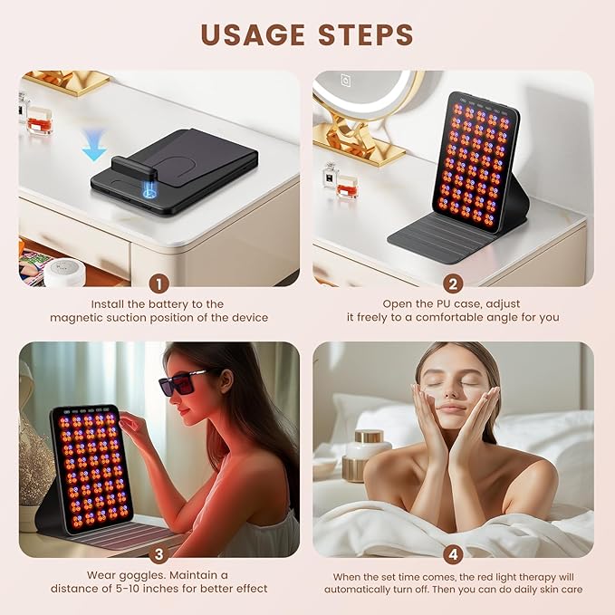 Red Light Therapy for Face and 850nm Infrared 6 Modes