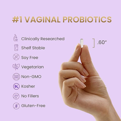 Pro-Fem #1 Vaginal Health Probiotic | Vaginal Probiotics | Clinically Proven to Promote Yeast & PH Balance, Urinary Tract Health | Feminine Probiotics | Works in 7 Days | 30 Capsules | 2-Pack