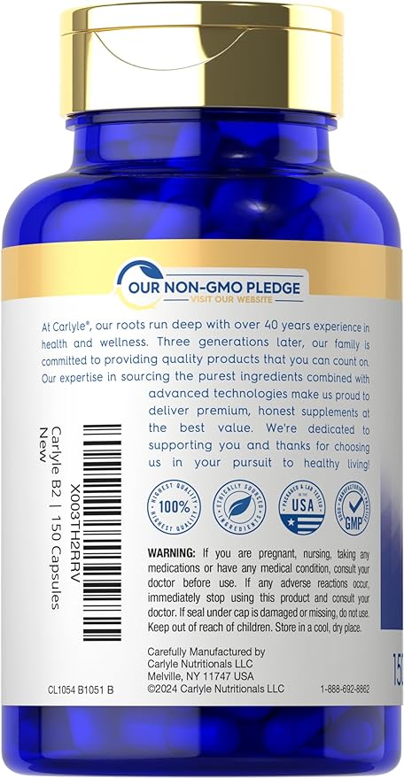 Carlyle Vitamin B-2 200mg | 150 Count