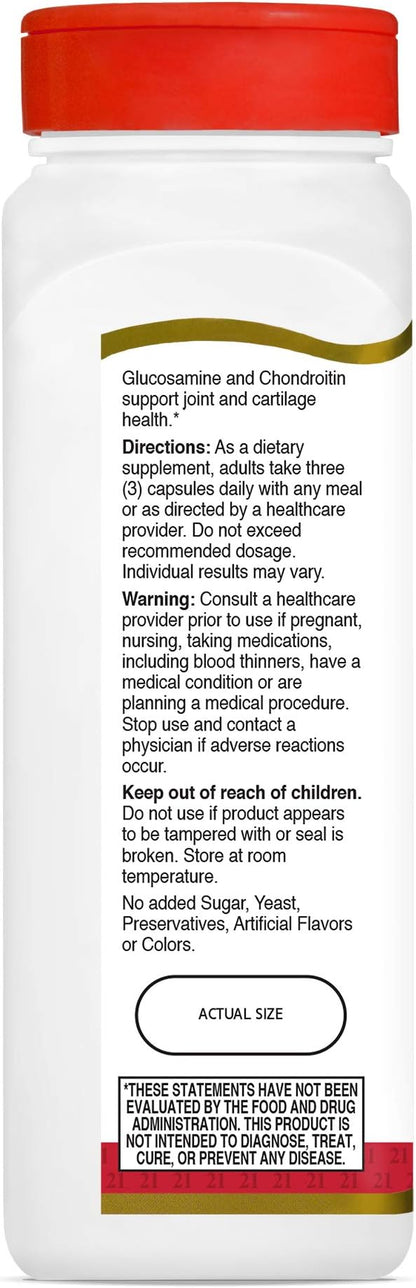 21st Century Glucosamine Chondroitin 500/400mg 150 Count