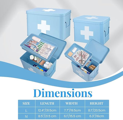 Flexzion First Aid Box Organizer, Empty 8.5 Inch