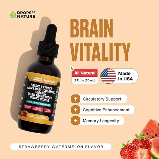 Creatine & Bacopa Liquid Drops 60mL)