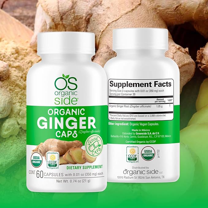 Organic Ginger 60 Capsules