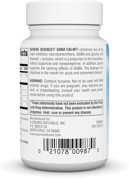 Source Naturals Serene Science, GABA Calm 60 Lozenges