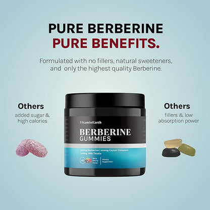 Berberine Gummies with Ceylon Cinnamon & 60 Count