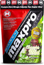 Max Muscle Maxpro Elite | 30g Protein | 6.6g BCAAs | Micellar Casein Cold Filtered Whey Isolate Protein Concentrate | Promotes Muscle Growth, Strength and Recovery (Chocolate Mint, 2lb)