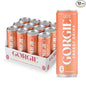 GORGIE Sugar Free Natural Energy Drinks, Sparkling Peach Tea (12 Pack) - Healthy Energy Drinks - Natural Coffee Replacement with Green Tea Caffeine and Biotin - 150mg Caffeine, Vegan, & Low Calorie
