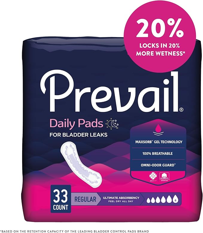 Prevail Ultimate Absorbency Incontinence Bladder Control 33 Count