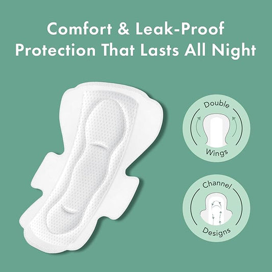Rael Pads for Women, Organic Cotton Cover 36 Count)