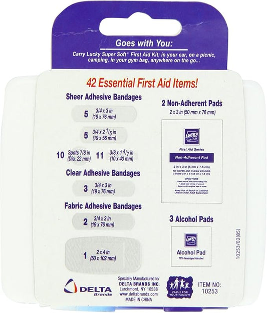 Lucky Super Soft First Aid Kit, 42 Count