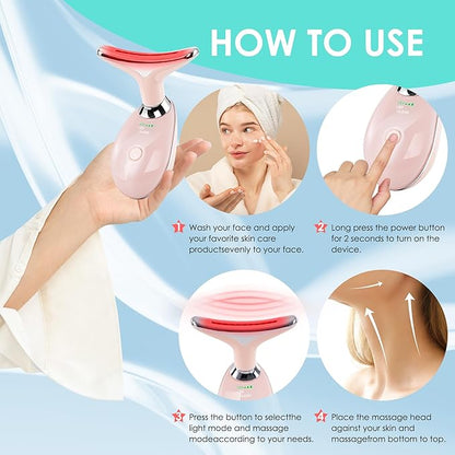Facial Massager for Face and Neck, 7 Color,