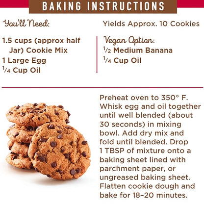 PB2 Pantry Chocolate Chip Cookie and Brownie Mix, Gluten Free, Non-GMO, 4g Protein Per Cookie, Vegan (2 Jars - 16 Oz Each)