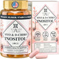 Myo-inositol & D-chiro Inositol Supplement for Women - Ideal 40:1 Ratio Complex for Fertility, Hormonal Balance, Menstrual Cycle & Ovarian Health Support with CoQ10, Choline & Selenium - 120 Capsules