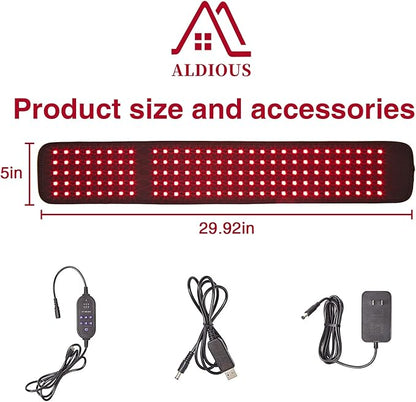 ALDIOUS Red Light for Foot & 640nm&660nm&880nm Infrared 3 Pulse 10/20/30min Timer