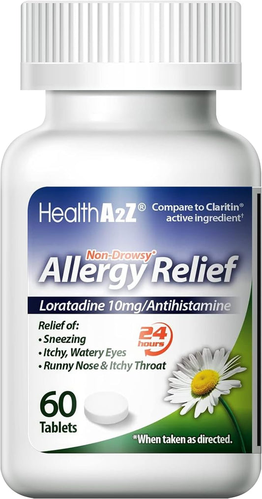 HealthA2Z® Allergy Relief 10mg | |24-Hours Allergy (60 Tablets)