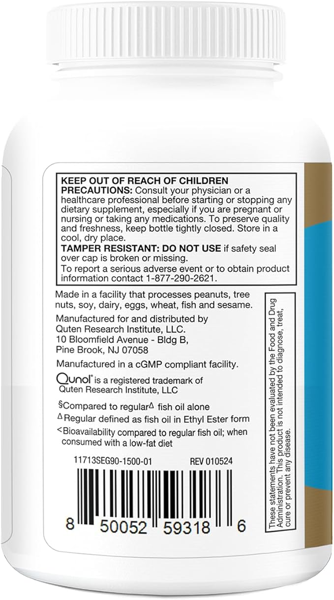 Qunol Advanced Omega 3 Krill and 10x Better 250mg EPA 90 Count 1)