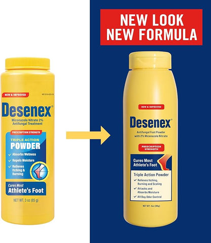 Desenex Anti-Fungal Foot Powder, Cures Most 2% Miconazole 3oz Bottle