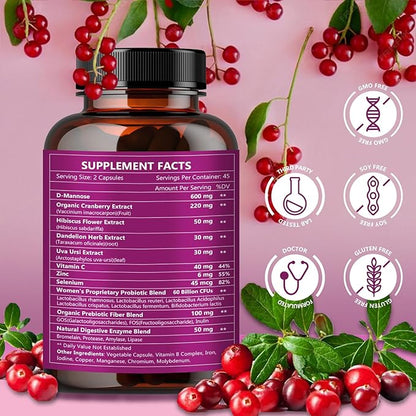 Probiotics for Women Urinary Tract Health 60 Billion 90 Capsules